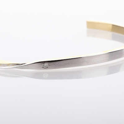 Twist Bangle ツイスト バングル ホワイト Bracelet Velvet Lounge