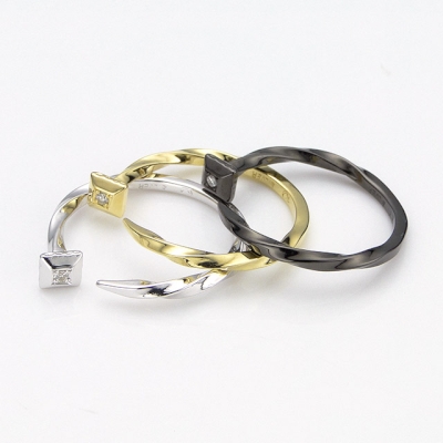 シャイニー ネイル リング ホワイト/ ダイヤモンド Ring Velvet Lounge