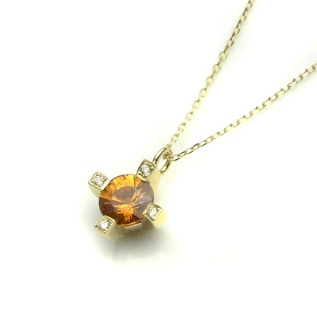 K18 モーメント ペンダント/スペサタイトガーネット Pendant Velvet